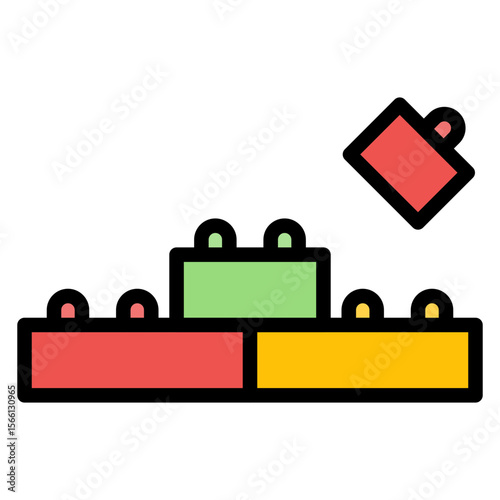 Building Blocks icon vector image. Can be used for Raising Children.