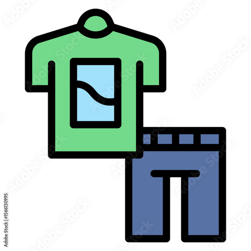 Children Clothes icon vector image. Can be used for Raising Children.