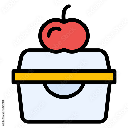 Lunchbox icon vector image. Can be used for Raising Children.