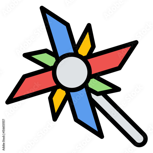 Pinwheel icon vector image. Can be used for Raising Children.