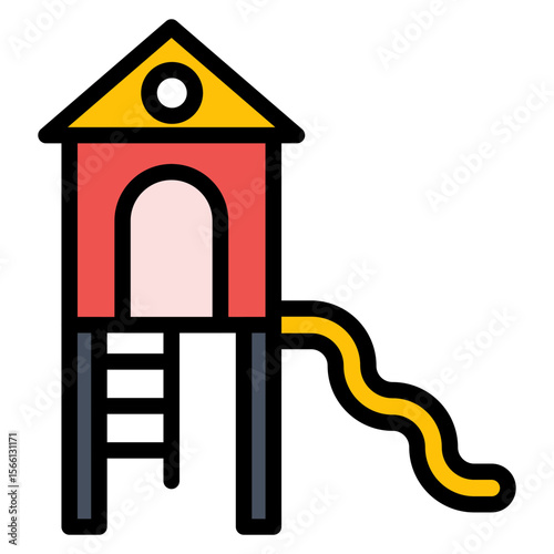 Playground icon vector image. Can be used for Raising Children.