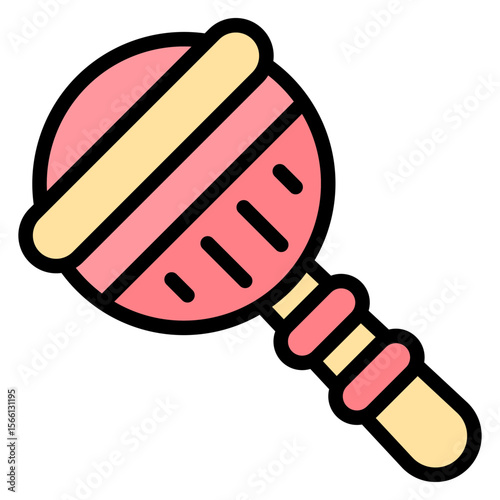 Rattle icon vector image. Can be used for Raising Children.