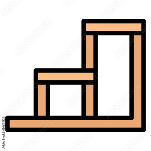 Step Stool icon vector image. Can be used for Raising Children.
