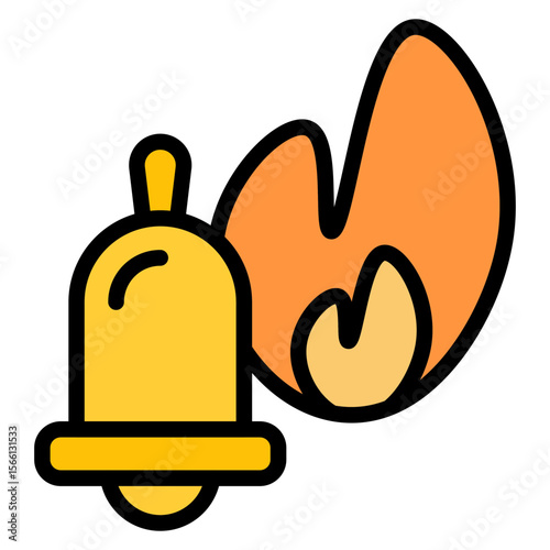 Fire Alarm icon vector image. Can be used for Rescue And Response.