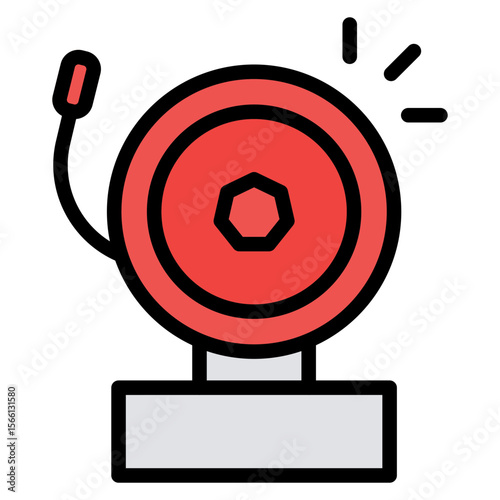 Fire Alarm Bell icon vector image. Can be used for Rescue And Response.