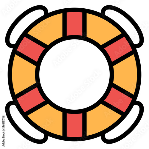 Lifebuoy icon vector image. Can be used for Rescue And Response.