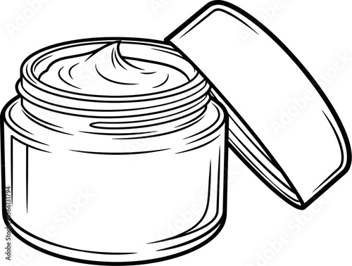 Vector illustration of cream jar for skincare product design and beauty treatment advertisement usage vector illustration