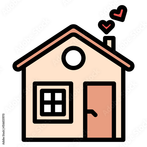 Dream Home icon vector image. Can be used for Retirement.