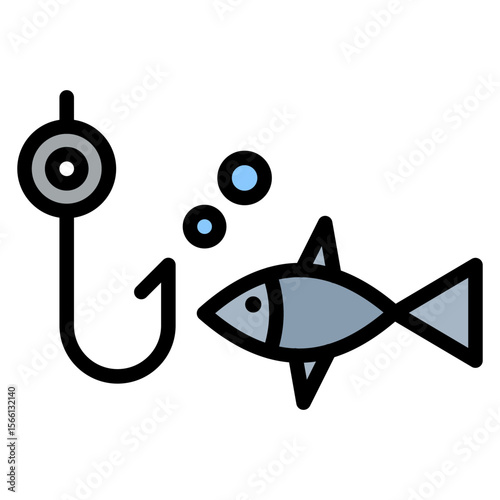 Fishing icon vector image. Can be used for Retirement.