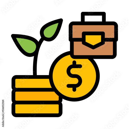 Investment Portfolio icon vector image. Can be used for Retirement.