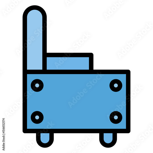 Relaxation Chair icon vector image. Can be used for Retirement.