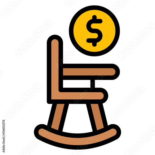Retirement icon vector image. Can be used for Retirement.