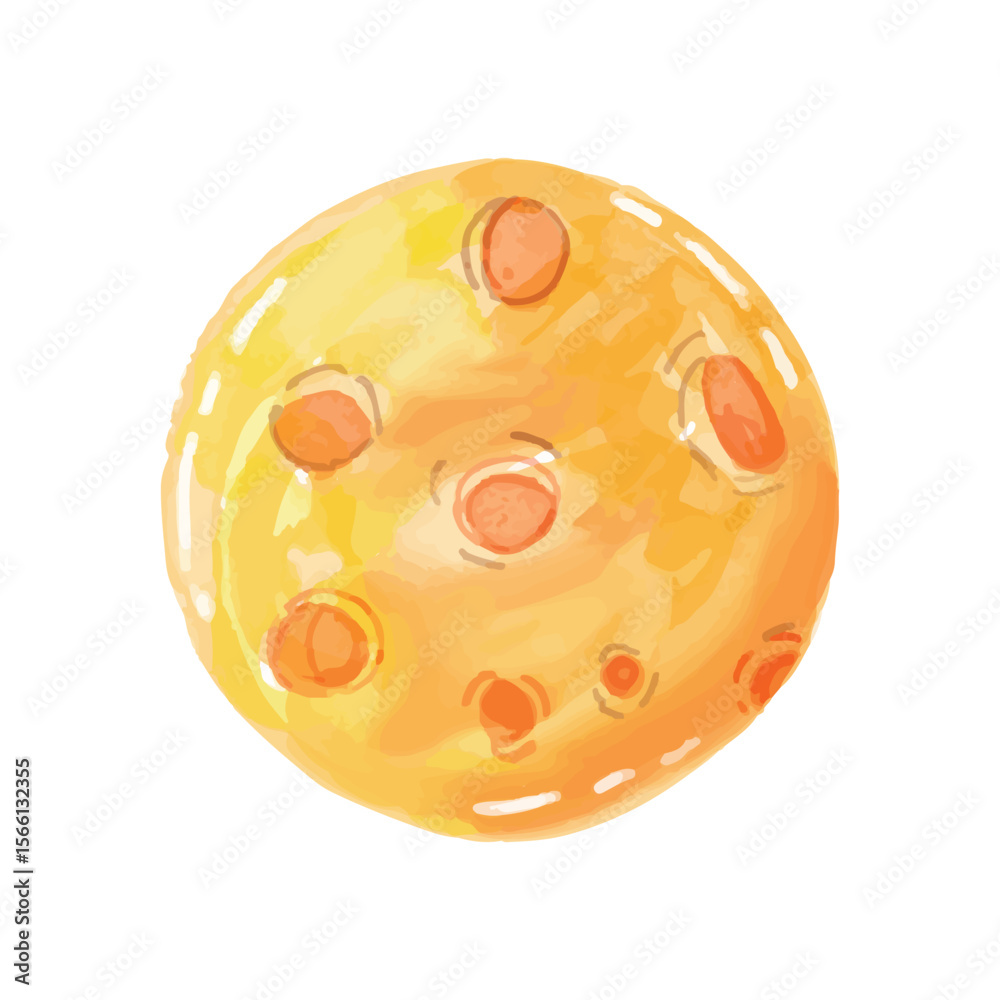 Fototapeta premium Watercolor paper illustration space galaxy suit. Idea for icons, wallpaper, children’s art, books, cartoon, background, banner, poster, magazine, details decoration, birthday