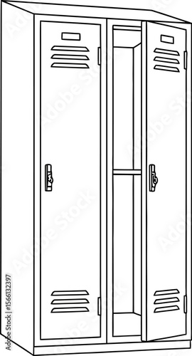 Shop metal storage lockers: buy school gym lockers, employee lockers, and industrial storage lockers online vector illustration
