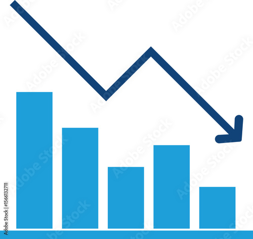 Growth bar icon. Vector logo of an increasing chart. Business statistics and data analysis symbol. Represents business growth, profit increase, and progress with upward arrow and bar chart elements.