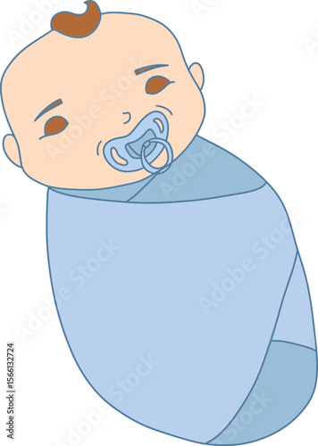 Baby Boy New Born Illustration