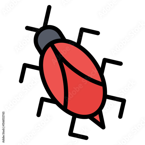 Bug icon vector image. Can be used for Information Security.