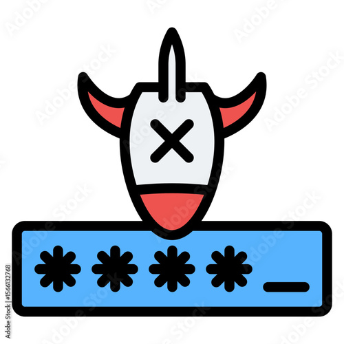 Cyber attack icon vector image. Can be used for Information Security.