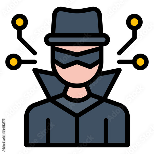 Cyber inspector icon vector image. Can be used for Information Security.