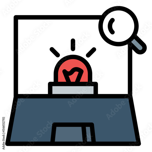 Intrusion detection icon vector image. Can be used for Information Security.