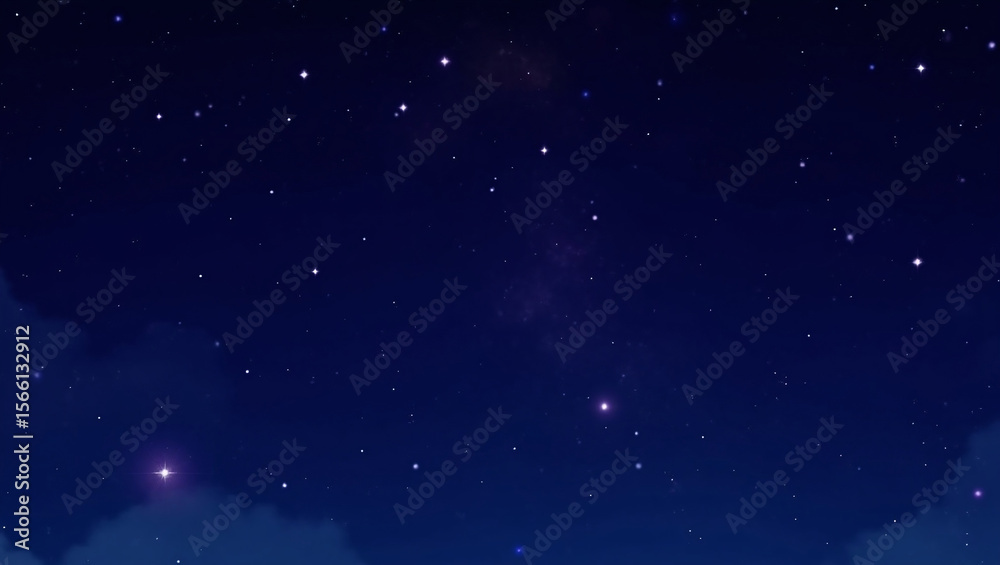 Fototapeta premium A night sky filled with stars and some clouds.