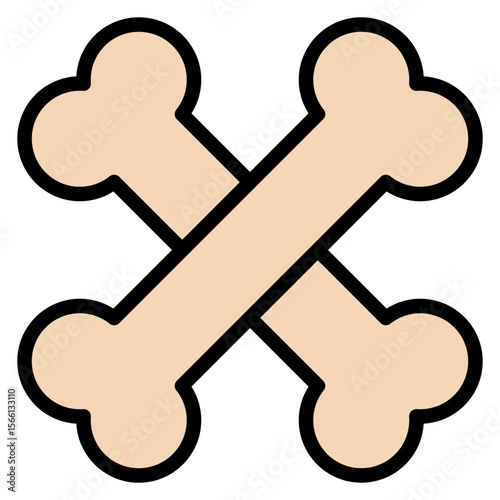 Bone icon vector image. Can be used for Mining And Crafting.