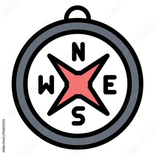 Compass icon vector image. Can be used for Mining And Crafting.