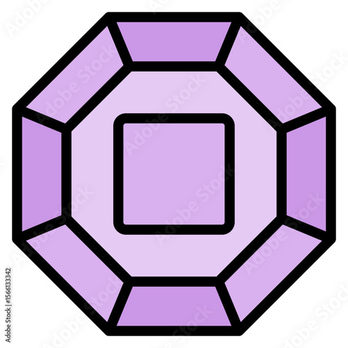 Gem icon vector image. Can be used for Mining And Crafting.