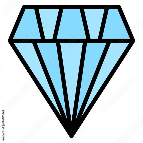 Diamond icon vector image. Can be used for Mining And Crafting.