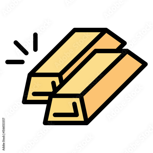 Gold Nugget icon vector image. Can be used for Mining And Crafting.