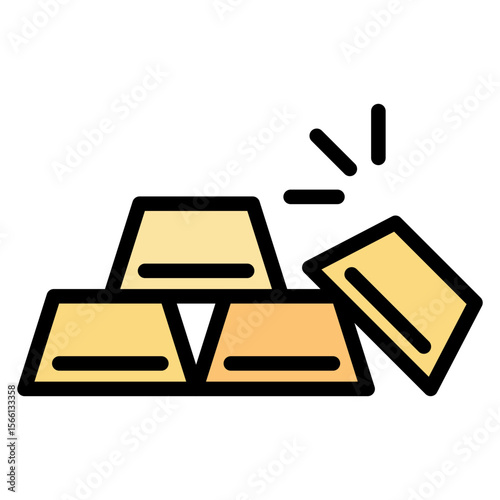 Ingot icon vector image. Can be used for Mining And Crafting.