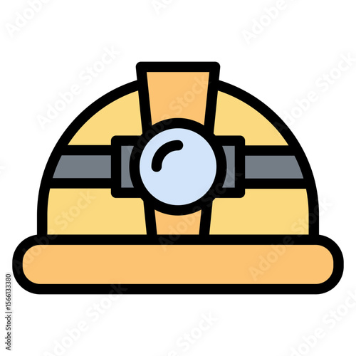 Mining Helmet icon vector image. Can be used for Mining And Crafting.