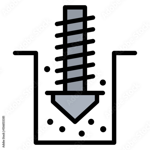 Mining Drill icon vector image. Can be used for Mining And Crafting.