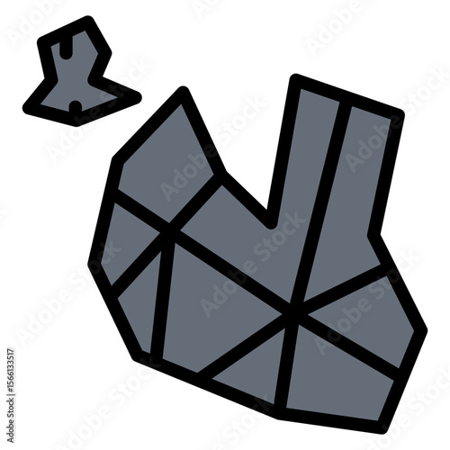 Ore icon vector image. Can be used for Mining And Crafting.