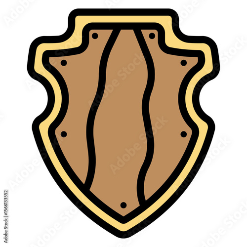Shield icon vector image. Can be used for Mining And Crafting.