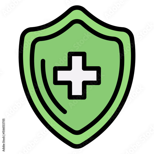 Health Shield icon vector image. Can be used for Psychiatric Hospitals.