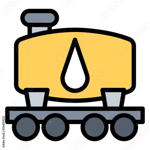 Fuel Tank icon vector image. Can be used for Oil And Gas.