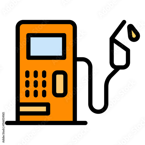 Gas Station icon vector image. Can be used for Oil And Gas.