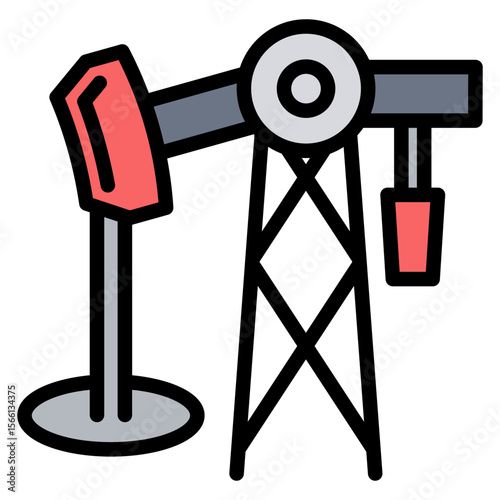 Oil Well icon vector image. Can be used for Oil And Gas.
