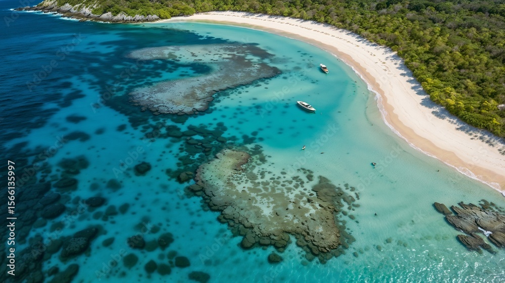 Obraz premium aerial view of a tropical island