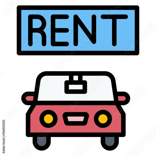 Car Rental icon vector image. Can be used for Parking.