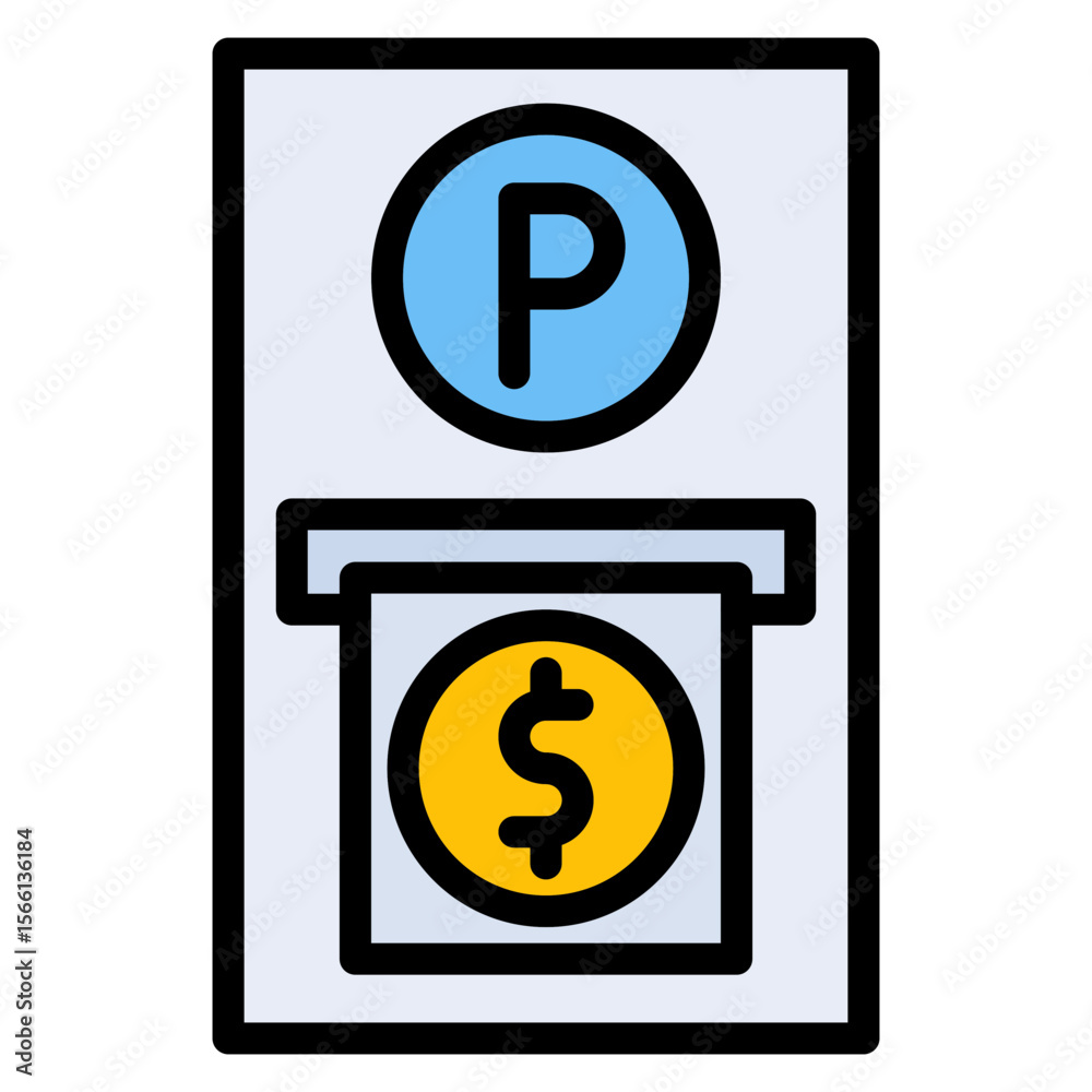 Parking Payment icon vector image. Can be used for Parking. Parking Payment icon vector image. Can be used for Parking.