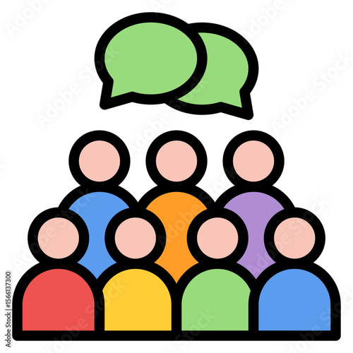Social Gathering icon vector image. Can be used for Social Club.