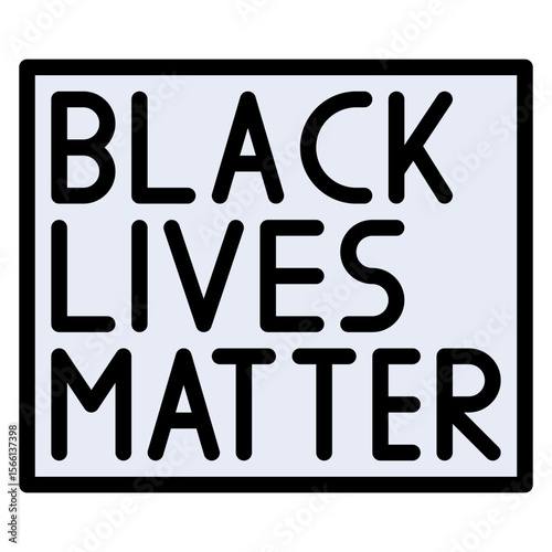 Black Lives Matter icon vector image. Can be used for Protest.