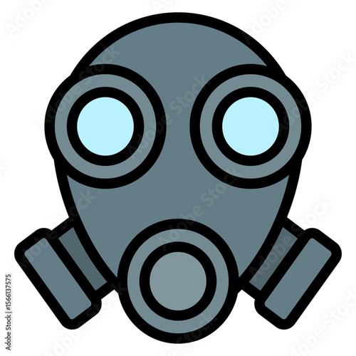 Gas Mask icon vector image. Can be used for Protest.