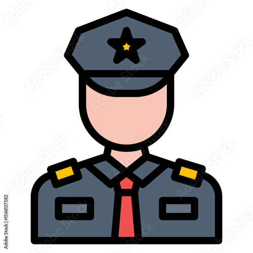 Police icon vector image. Can be used for Protest.
