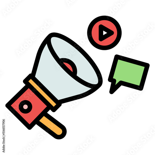 Campaign icon vector image. Can be used for Protesting and Civil Disobedience.