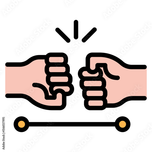 Counter Protest icon vector image. Can be used for Protesting and Civil Disobedience.