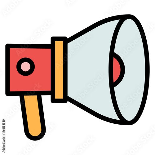 Megaphone icon vector image. Can be used for Protesting and Civil Disobedience.
