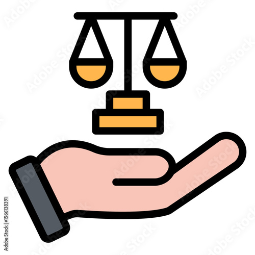 Law icon vector image. Can be used for Protesting and Civil Disobedience.
